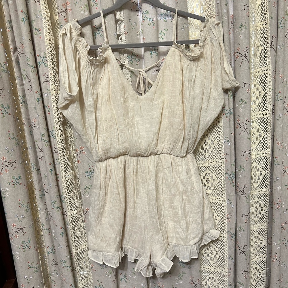 Wishlist Cream Boho Romper |‎ L
